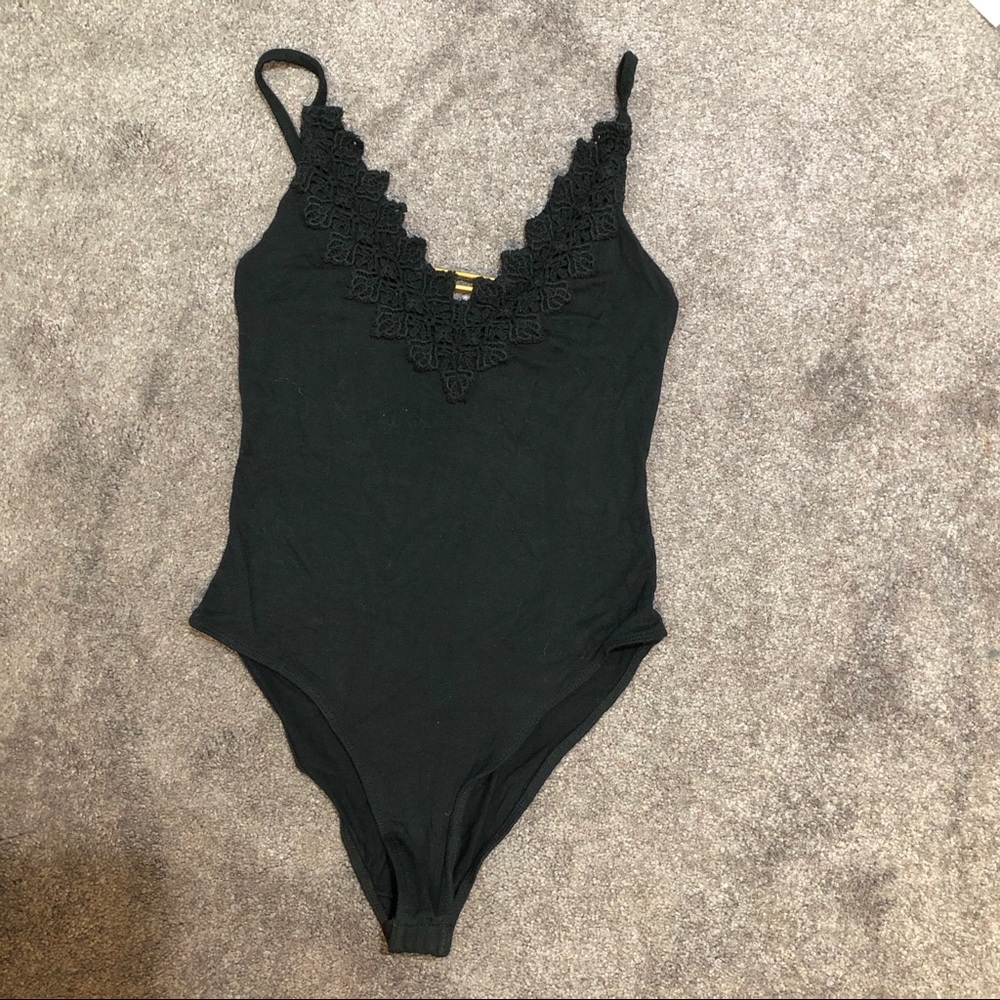 Free People Black XS Body suit